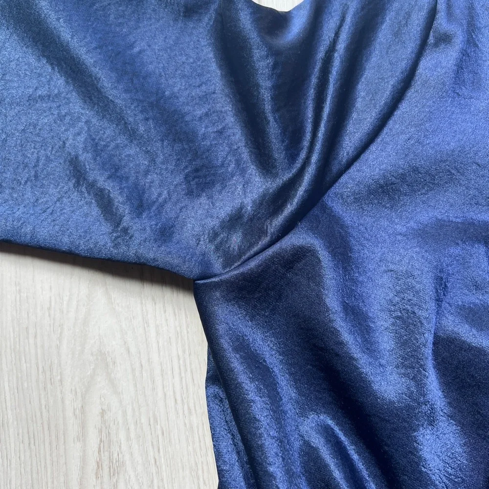 Navy mini wrap dress - Picture 3 of 5